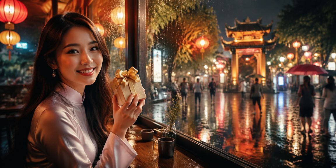 Người dùng xem kèo bóng đá tại quán cà phê Hà Nội buổi sáng
