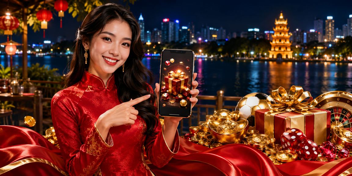 Người dùng áo dài nhận thưởng đăng ký mới tại Hà Nội