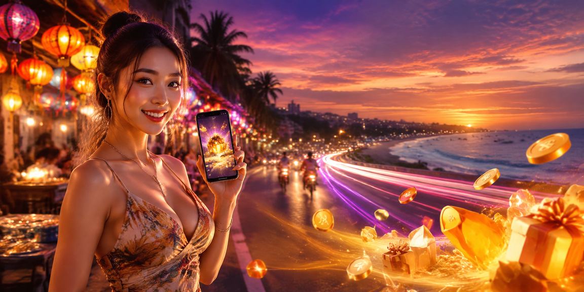 Người chơi casino trên điện thoại tại chợ đêm Mũi Né